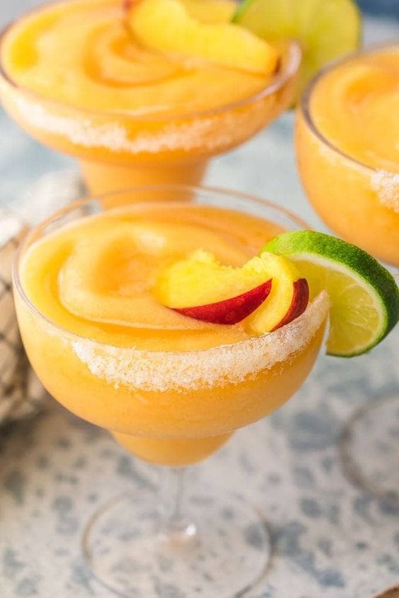 Peach frozen drink