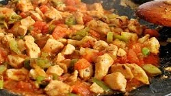 Half-board chicken sauté