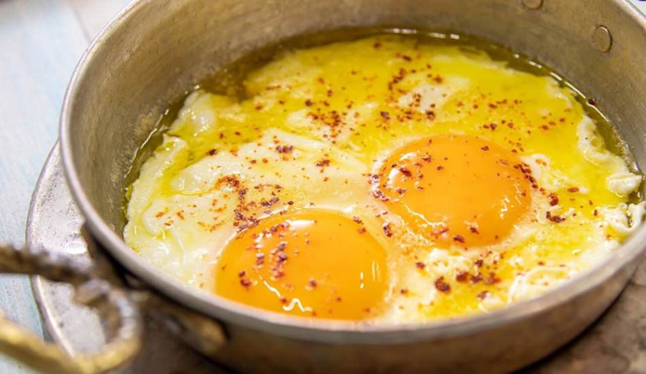 Full Pan-Fried Eggs