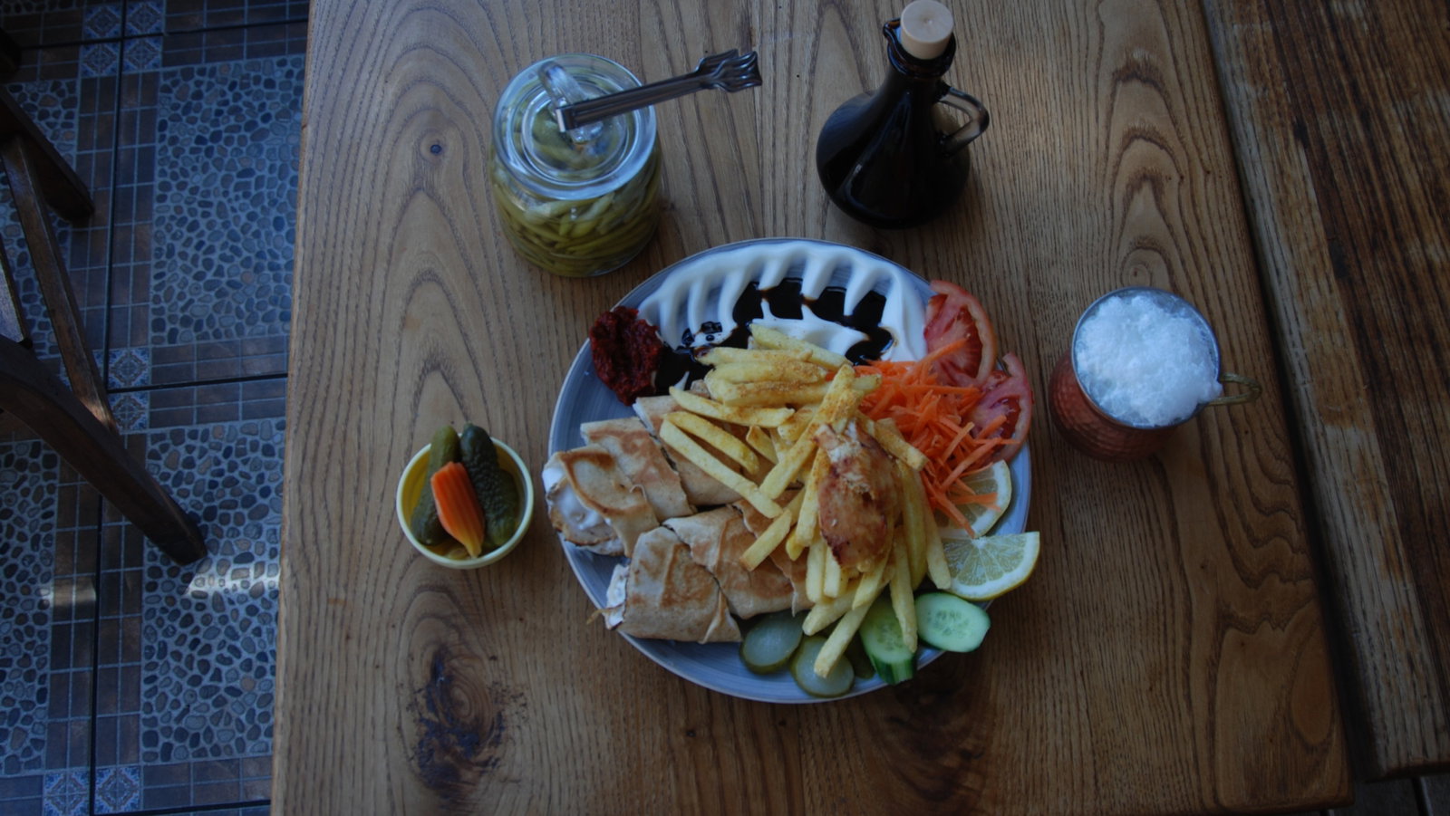 Beyti Chicken Wrap Menu with Pomegranate Muhammara