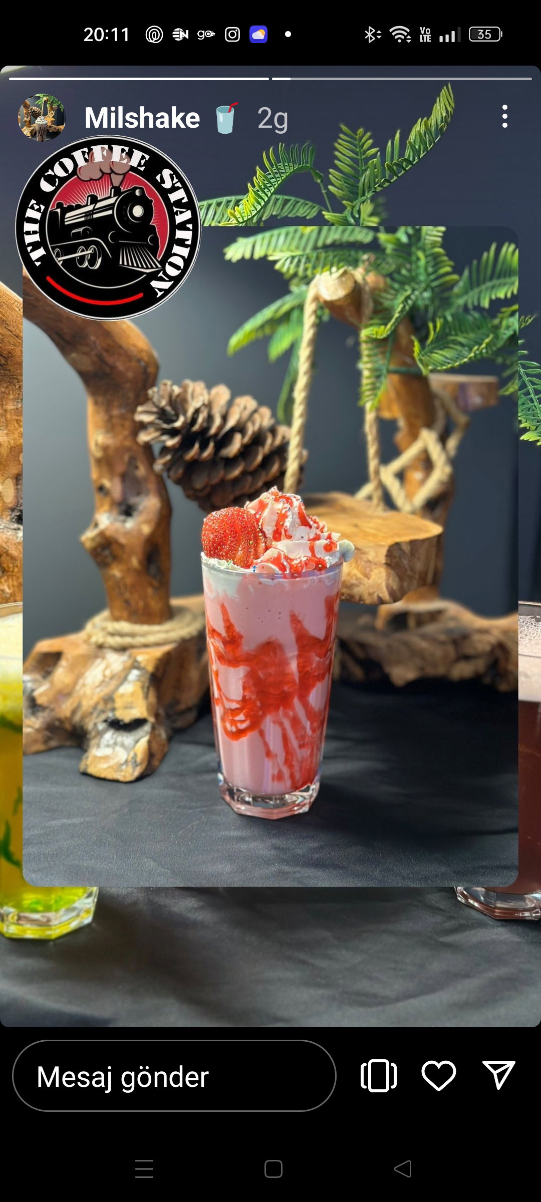 Strawberry milkshake