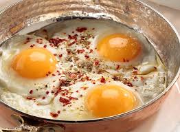 Pan-fried eggs