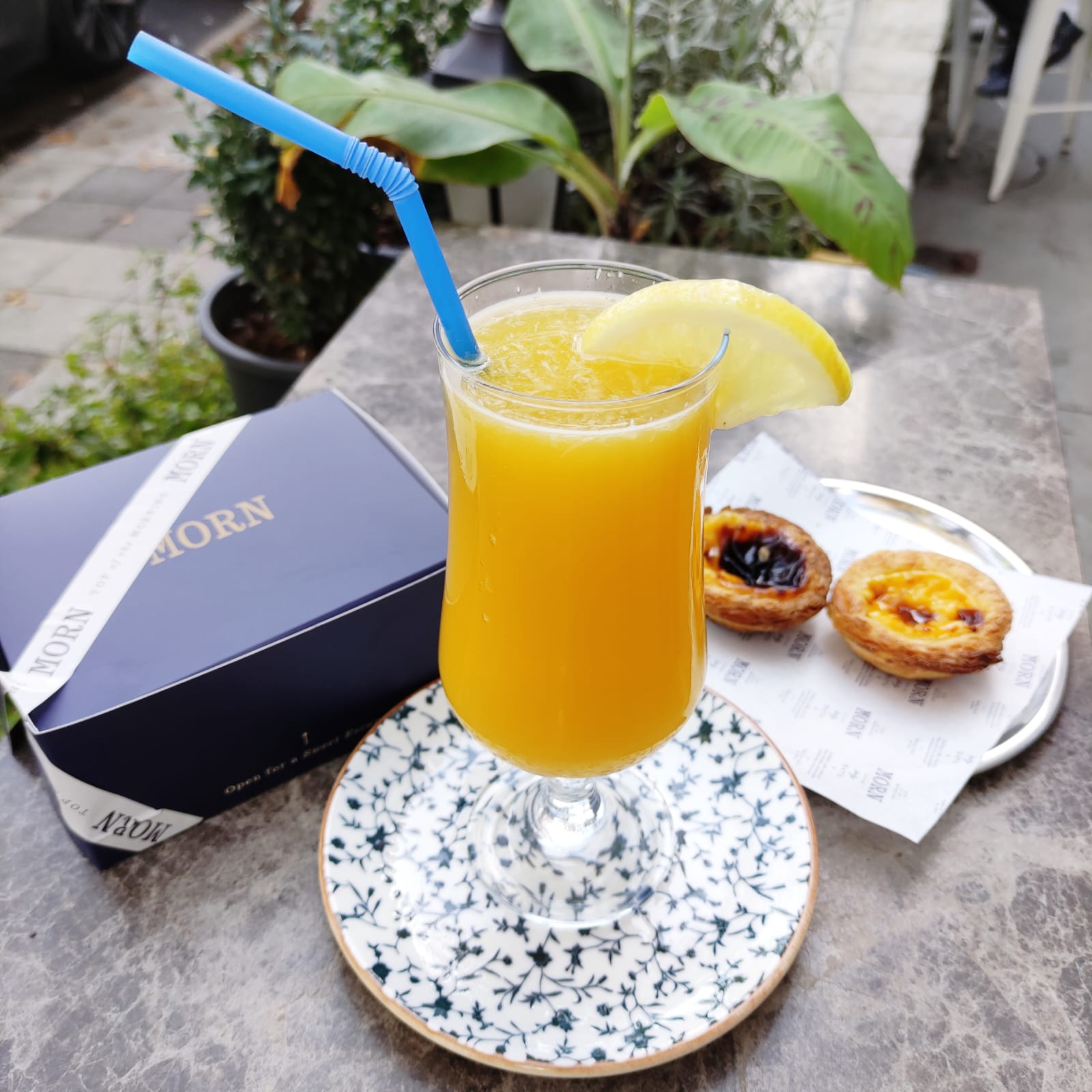 Fresh-squeezed orange and grapefruit juice